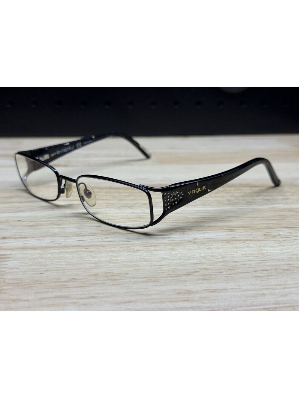 VOGUE Designer Eyeglasses VO 3671-B 352 Black Jeweled Frames 51[]17-130